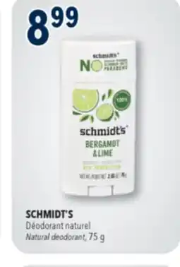 Familiprix SCHMIDT'S Natural deodorant, 75 g offer