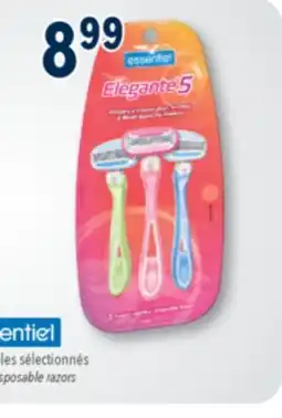 Familiprix essentiel Selected disposable razors offer