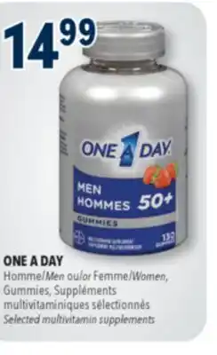 Familiprix ONE A DAY Men or Women, Gummies Selected multivitamin supplements offer