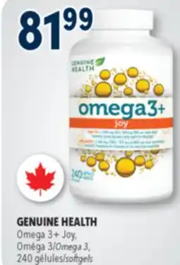 Familiprix GENUINE HEALTH, Omega 3+ Joy, Omega 3, 240 softgels offer