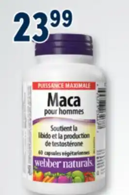 Familiprix WEBBER NATURALS, Maca for women or men, 60 capsules offer