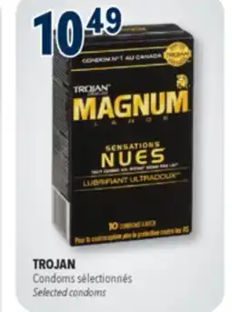 Familiprix Trojan Magnum Naked Sensations lubricated latex condoms offer