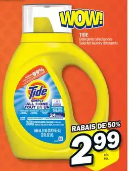 Jean Coutu TIDE Selected laundry detergents offer