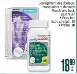 Jean Coutu Muscle and back pain relief • Extra fort Extra strength, 75 • Platine, 60 offer