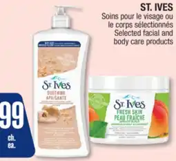 Jean Coutu ST. IVES Selected facial and body care products offer