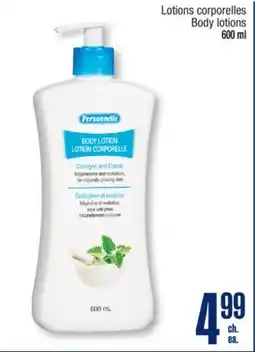 Jean Coutu PERSONNELLE Body lotions offer