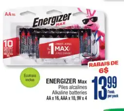 Jean Coutu ENERGIZER Max Alkaline batteries offer