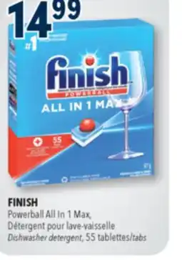 Familiprix FINISH Powerball All In 1 Max Dishwasher detergent, 55tabs offer