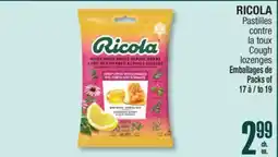 Jean Coutu RICOLA Cough lozenges offer