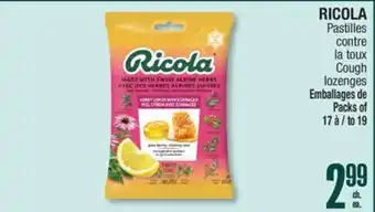 Jean Coutu RICOLA Cough lozenges offer