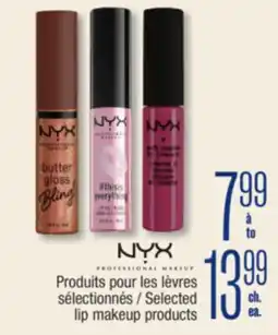 Jean Coutu NYX Selected lip makeup products offer