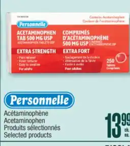 Jean Coutu PERSONNELLE Acetaminophen Selected products offer