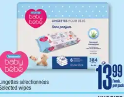 Jean Coutu PERSONNELLE Selected wipes offer