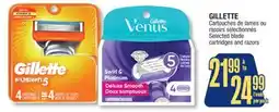 Jean Coutu GILLETTE Selected blade cartridges and razors offer