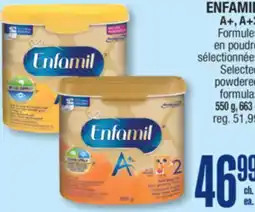 Jean Coutu ENFAMIL A+, A+2 Selected powdered formulas offer