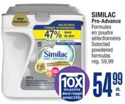 Jean Coutu Pro-Advance Selected powdered formulas offer