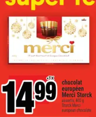 Super C chocolat européen Merci Storck | Storck Merci european chocolate offer