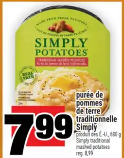 Super C purée de pommes de terre traditionnelle Simply │ Simply traditional mashed potatoes offer
