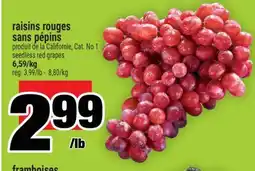Super C raisins rouges sans pépins | seedless red grapes offer