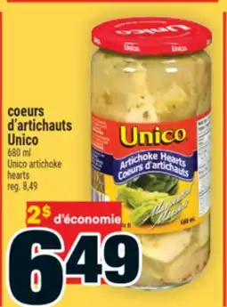 Super C coeurs d'artichauts Unico | Unico artichoke hearts offer