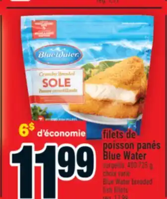 Super C filets de poisson panés Blue Water | Blue Water breaded fish fillets offer