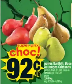 Super C poires Bartlett, Bosc ou rouges Crimsons | pears offer