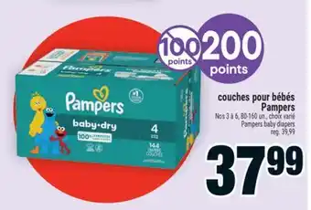 Super C couches pour bébés Pampers | Pampers baby diapers offer