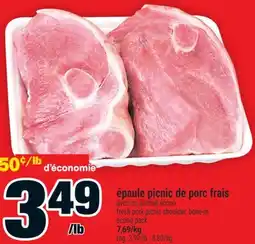 Super C épaule picnic de porc frais offer