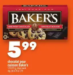 Marche Ami CHOCOLAT POUR CUISSON BAKER'S offer