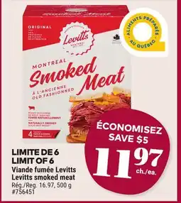 Giant Tiger Levitts smoked meat offer