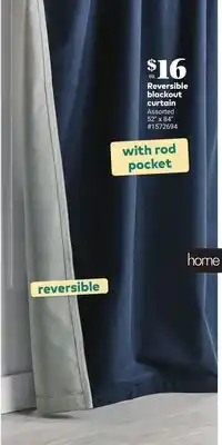 Giant Tiger Reversible blackout curtain offer