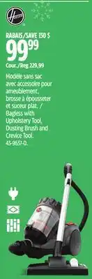 Canadian Tire Hoover Bagless with Upholstery Tool offer