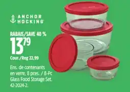 Canadian Tire Anchor Hocking 8-Pc Glass Food Storage Set offer