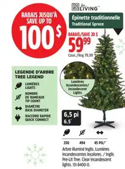 Canadian Tire Inglis Pre-Lit Tree. Clear incandescent lights offer