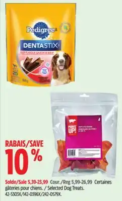 Canadian Tire PAWS UP! Selected Dog Treats offer