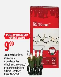 Canadian Tire For-Living Indoor Incandescent 50 Mini Light Set offer
