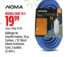 Canadian Tire 32´ Block Heater Extension Cord. 3 outlets offer