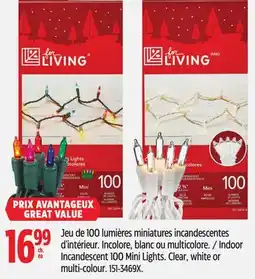Canadian Tire Indoor Incandescent 100 Mini Lights offer