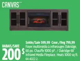 Canadian Tire Canvas Oakridge 68˝ Infrared Media Fireplace offer