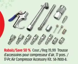 Canadian Tire Mastercraft 17-Pc Air Compressor Accessory Kit offer