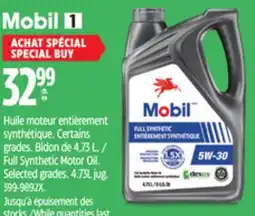 Canadian Tire Mobil Full Synthetic Motor Oil. Selected grades. 4.73L jug offer