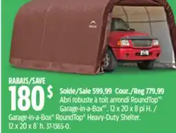 Canadian Tire ShelterLogic Garage-in-a-Box RoundTop Heavy-Duty Shelter offer