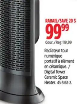 Canadian Tire Honeywell Digital Tower Ceramic Space Heater offer