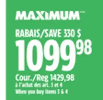 Canadian Tire Maximum offer