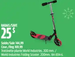 Canadian Tire World Industries Folding Scooter offer