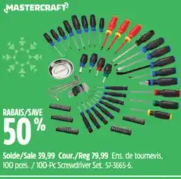 Canadian Tire 100-Pc Screwdriver Set offer