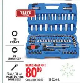 Canadian Tire Mastercraft 128 PCES ⅜ PO DRIVE SIZES offer