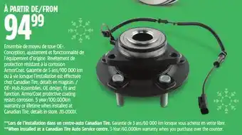 Canadian Tire Pro-Series OE+ Hub Assemblies offer