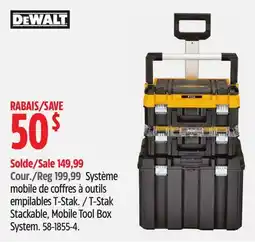 Canadian Tire Dewalt T-Stak Stackable, Mobile Tool Box System offer