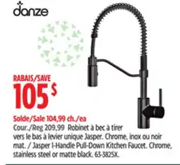 Canadian Tire Danze Jasper 1-Handle Pull-Down Kitchen Faucet offer